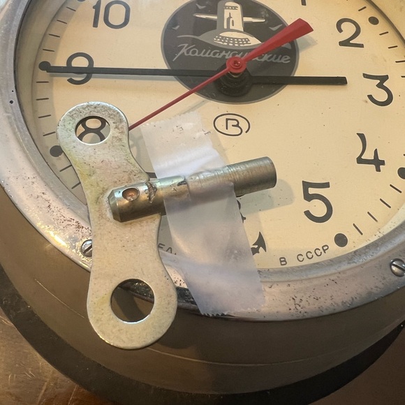 Vintage Russian Soviet CCCP Kauahguyckue Maritime Submarine Clock-used - Picture 4 of 4